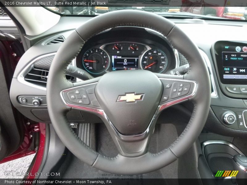 Butte Red Metallic / Jet Black 2016 Chevrolet Malibu LT