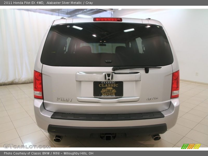 Alabaster Silver Metallic / Gray 2011 Honda Pilot EX 4WD