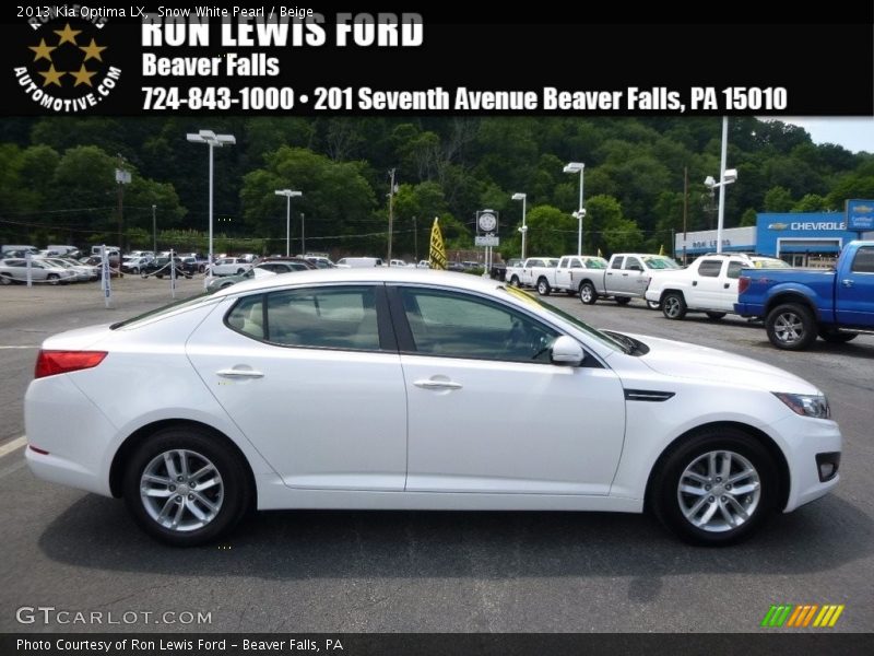 Snow White Pearl / Beige 2013 Kia Optima LX