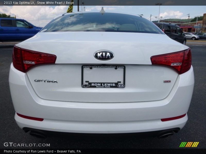 Snow White Pearl / Beige 2013 Kia Optima LX