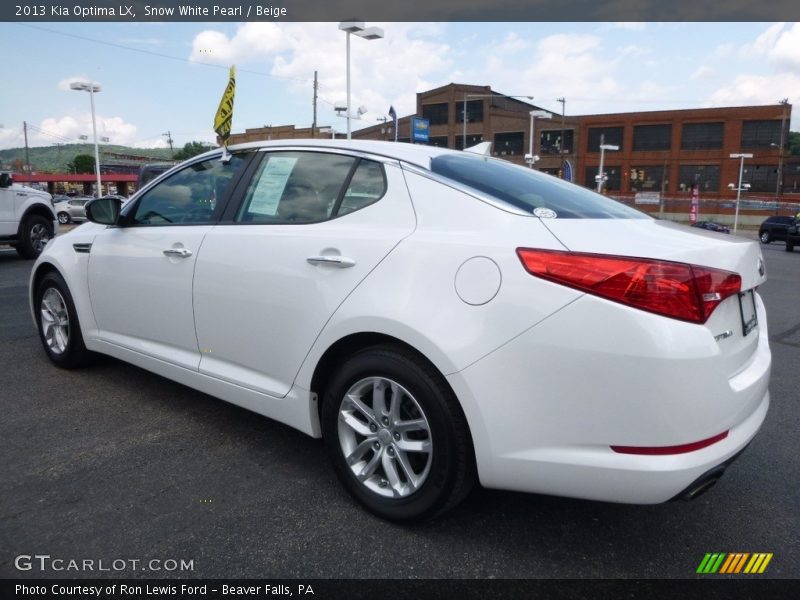 Snow White Pearl / Beige 2013 Kia Optima LX