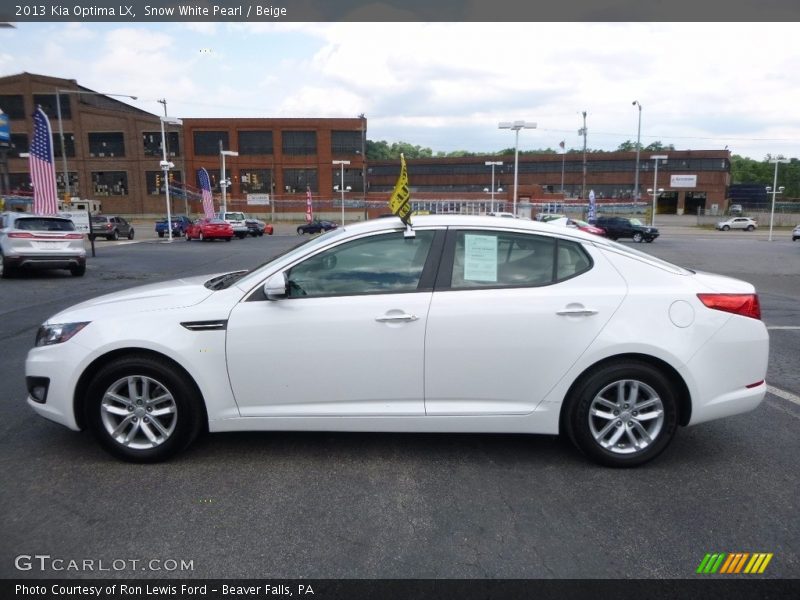 Snow White Pearl / Beige 2013 Kia Optima LX