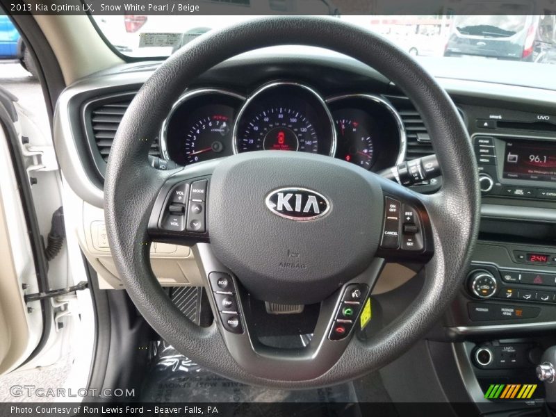 Snow White Pearl / Beige 2013 Kia Optima LX