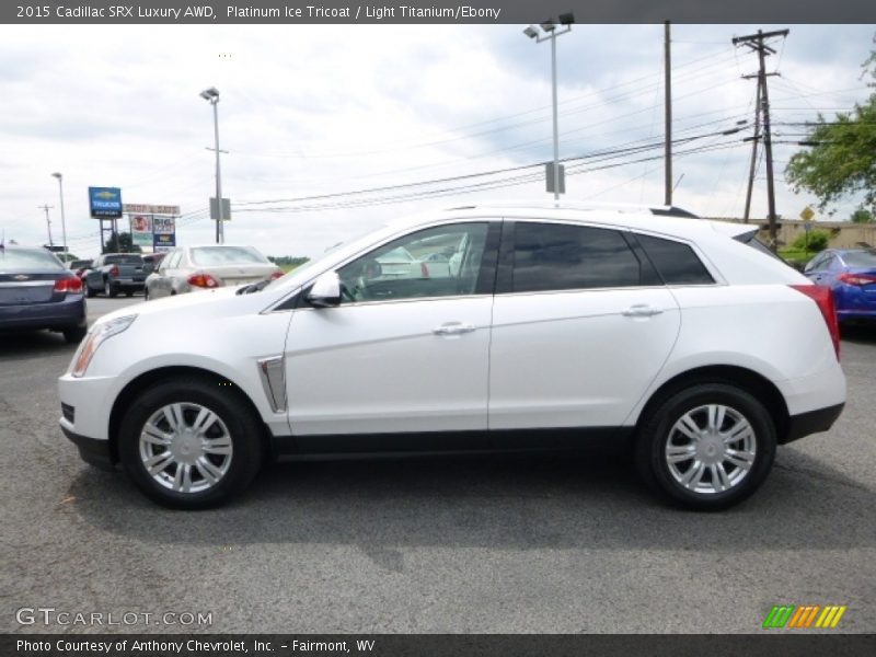 Platinum Ice Tricoat / Light Titanium/Ebony 2015 Cadillac SRX Luxury AWD