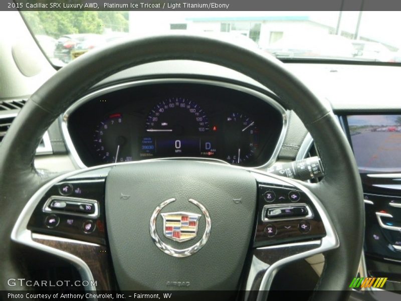 Platinum Ice Tricoat / Light Titanium/Ebony 2015 Cadillac SRX Luxury AWD