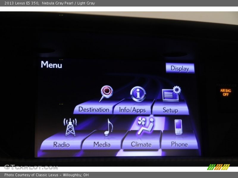 Nebula Gray Pearl / Light Gray 2013 Lexus ES 350