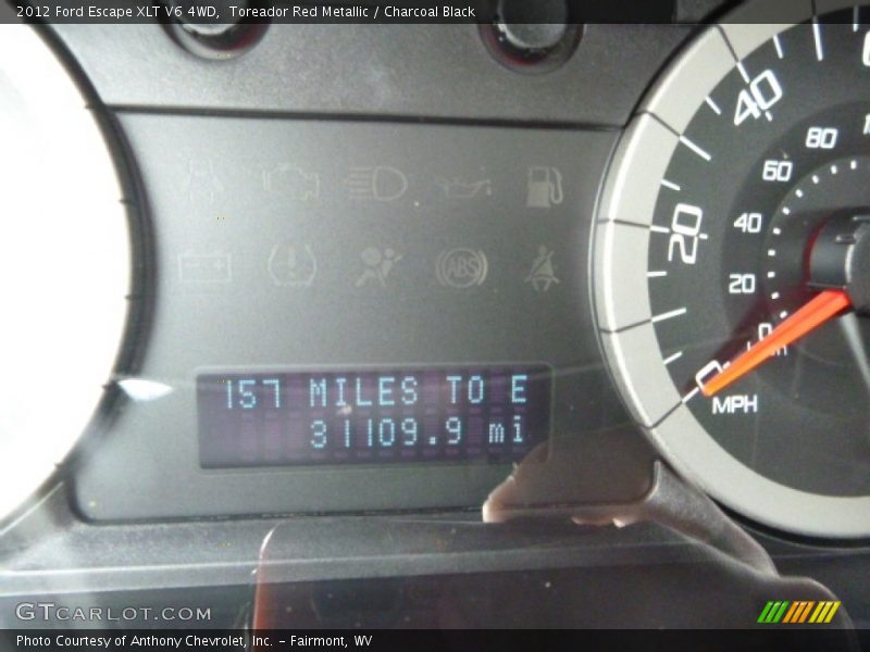Toreador Red Metallic / Charcoal Black 2012 Ford Escape XLT V6 4WD