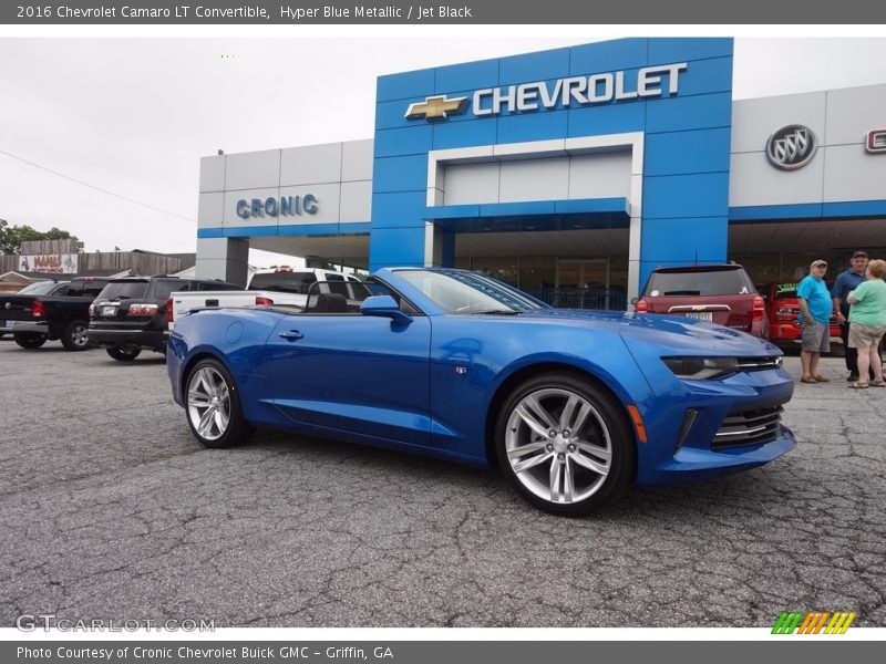 Hyper Blue Metallic / Jet Black 2016 Chevrolet Camaro LT Convertible
