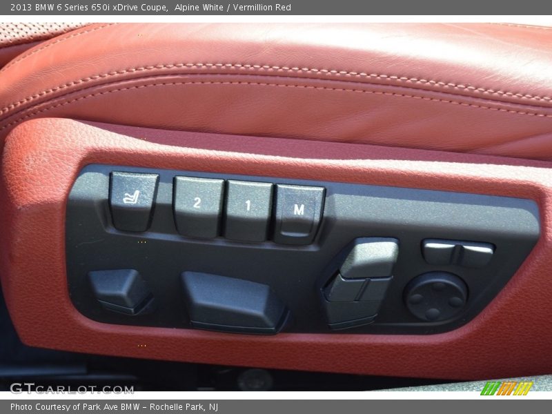 Alpine White / Vermillion Red 2013 BMW 6 Series 650i xDrive Coupe
