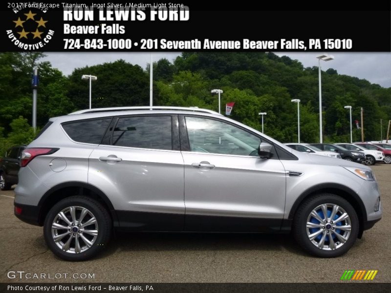 Ingot Silver / Medium Light Stone 2017 Ford Escape Titanium