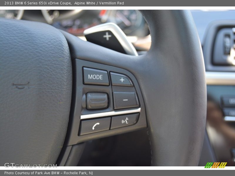 Alpine White / Vermillion Red 2013 BMW 6 Series 650i xDrive Coupe
