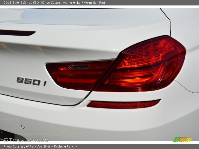 Alpine White / Vermillion Red 2013 BMW 6 Series 650i xDrive Coupe