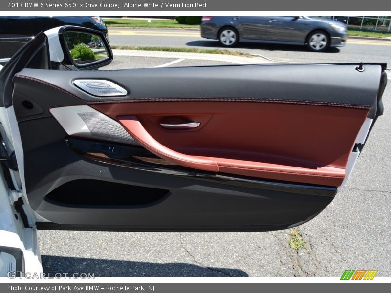 Alpine White / Vermillion Red 2013 BMW 6 Series 650i xDrive Coupe