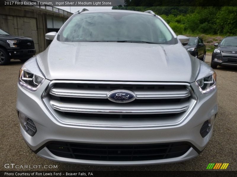Ingot Silver / Medium Light Stone 2017 Ford Escape Titanium