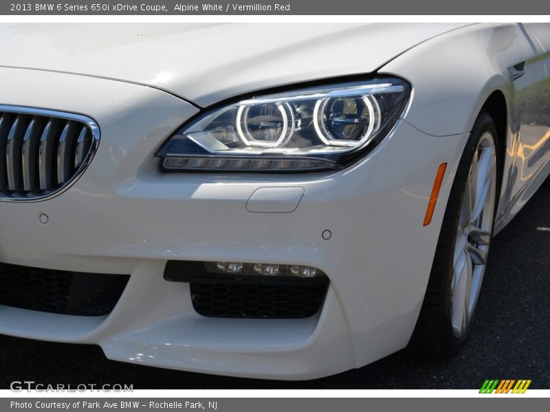 Alpine White / Vermillion Red 2013 BMW 6 Series 650i xDrive Coupe