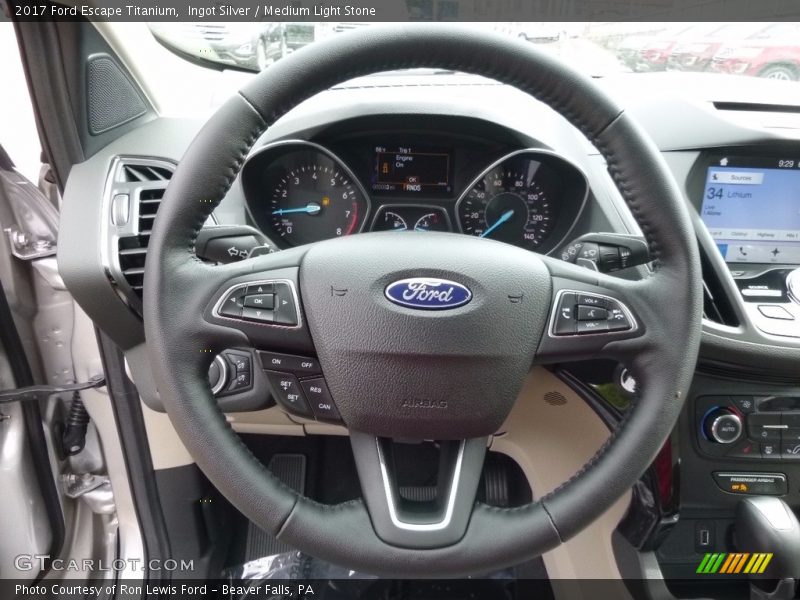 Ingot Silver / Medium Light Stone 2017 Ford Escape Titanium