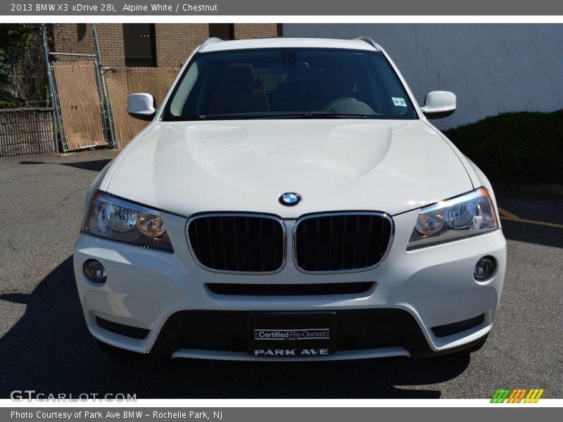 Alpine White / Chestnut 2013 BMW X3 xDrive 28i