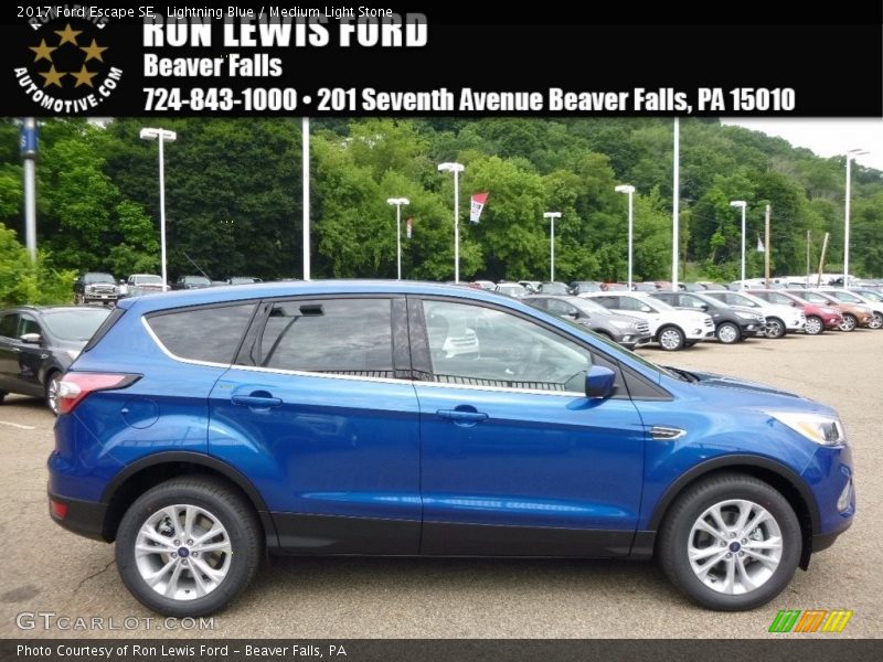 Lightning Blue / Medium Light Stone 2017 Ford Escape SE