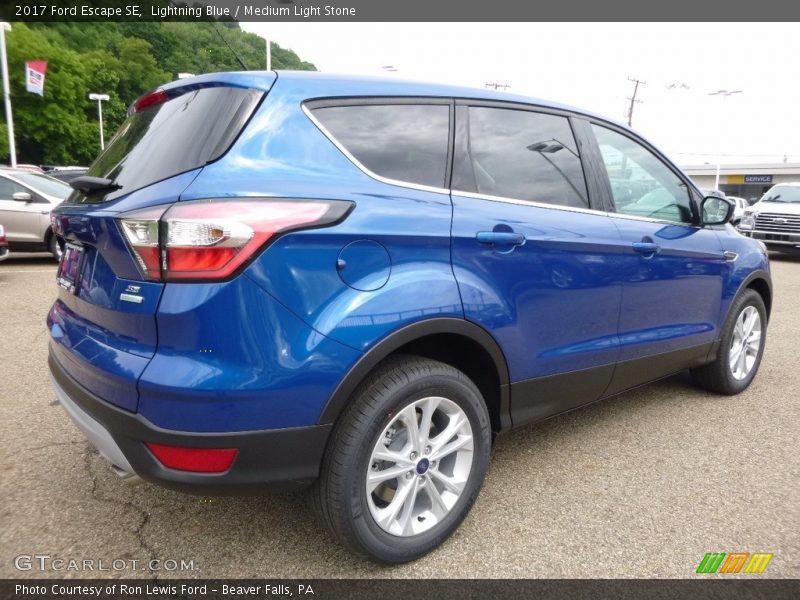 Lightning Blue / Medium Light Stone 2017 Ford Escape SE
