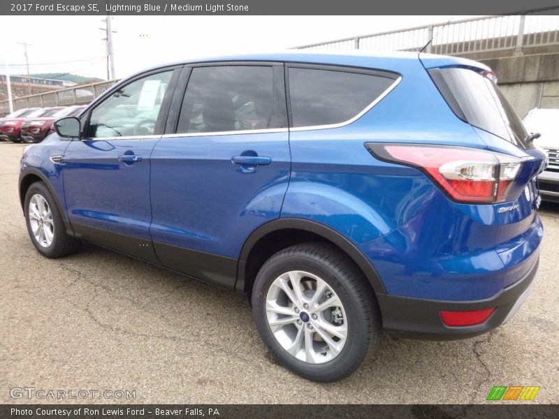 Lightning Blue / Medium Light Stone 2017 Ford Escape SE