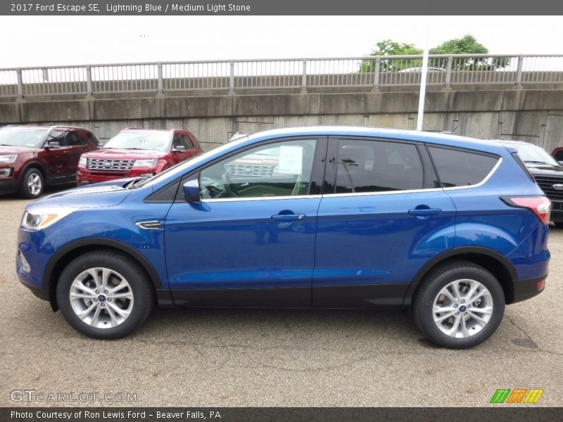 Lightning Blue / Medium Light Stone 2017 Ford Escape SE