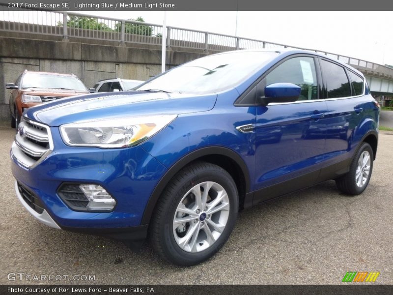 Lightning Blue / Medium Light Stone 2017 Ford Escape SE