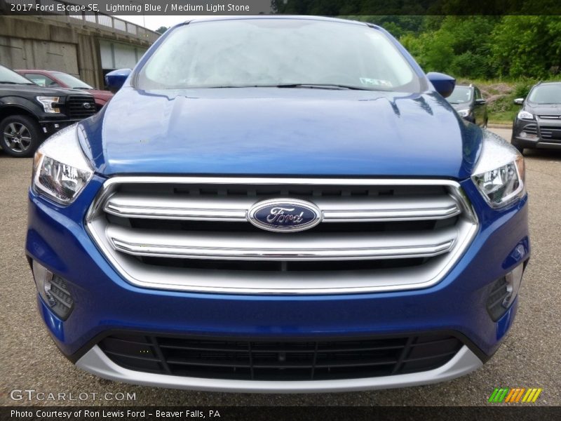 Lightning Blue / Medium Light Stone 2017 Ford Escape SE