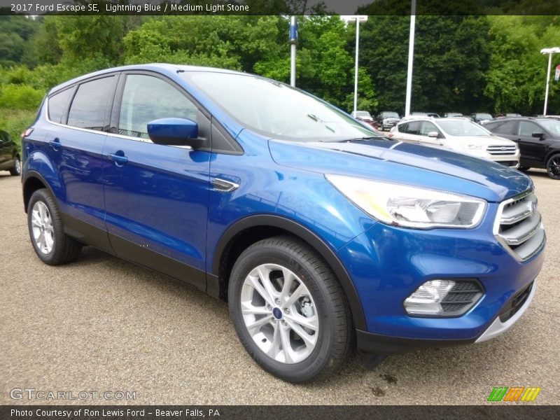 Lightning Blue / Medium Light Stone 2017 Ford Escape SE