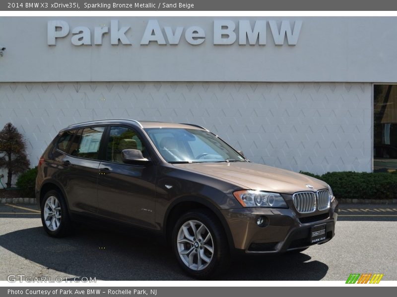 Sparkling Bronze Metallic / Sand Beige 2014 BMW X3 xDrive35i