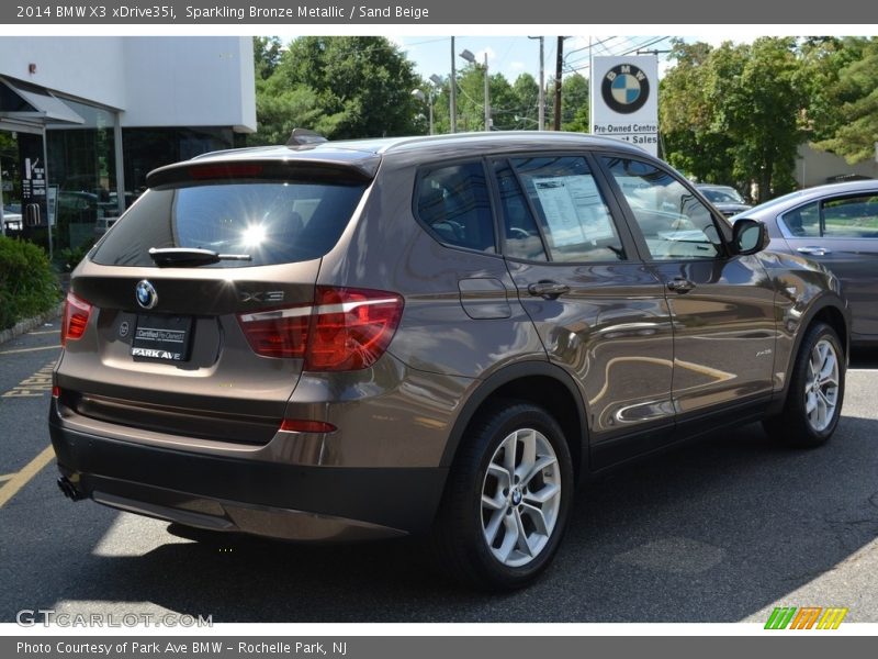 Sparkling Bronze Metallic / Sand Beige 2014 BMW X3 xDrive35i