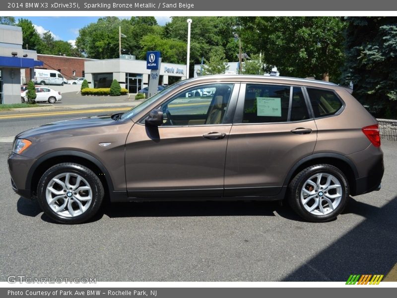 Sparkling Bronze Metallic / Sand Beige 2014 BMW X3 xDrive35i