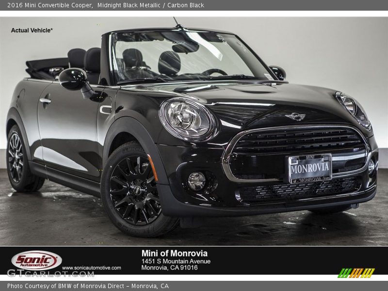 Midnight Black Metallic / Carbon Black 2016 Mini Convertible Cooper