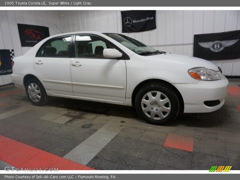 Super White / Light Gray 2005 Toyota Corolla LE