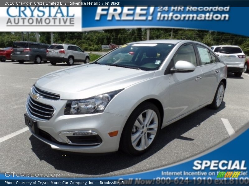 Silver Ice Metallic / Jet Black 2016 Chevrolet Cruze Limited LTZ