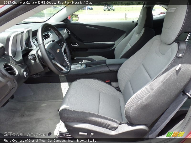 Red Rock Metallic / Gray 2015 Chevrolet Camaro SS/RS Coupe
