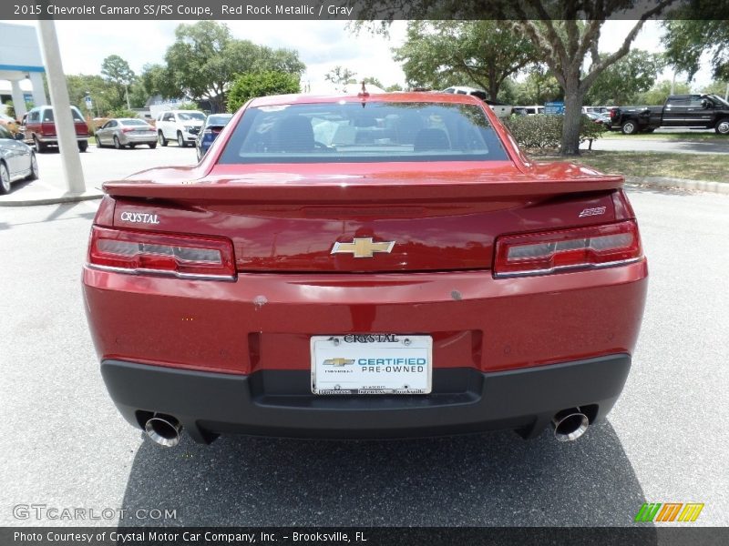 Red Rock Metallic / Gray 2015 Chevrolet Camaro SS/RS Coupe