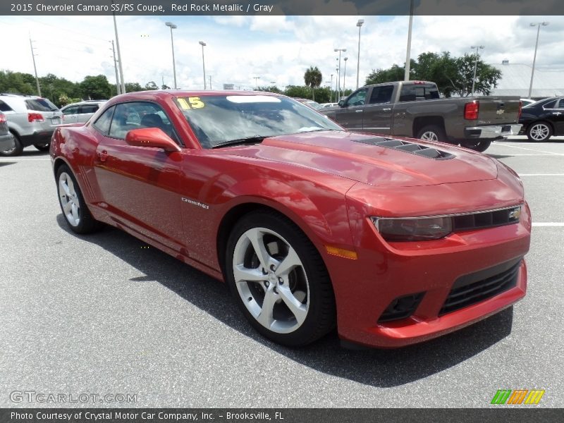 Red Rock Metallic / Gray 2015 Chevrolet Camaro SS/RS Coupe