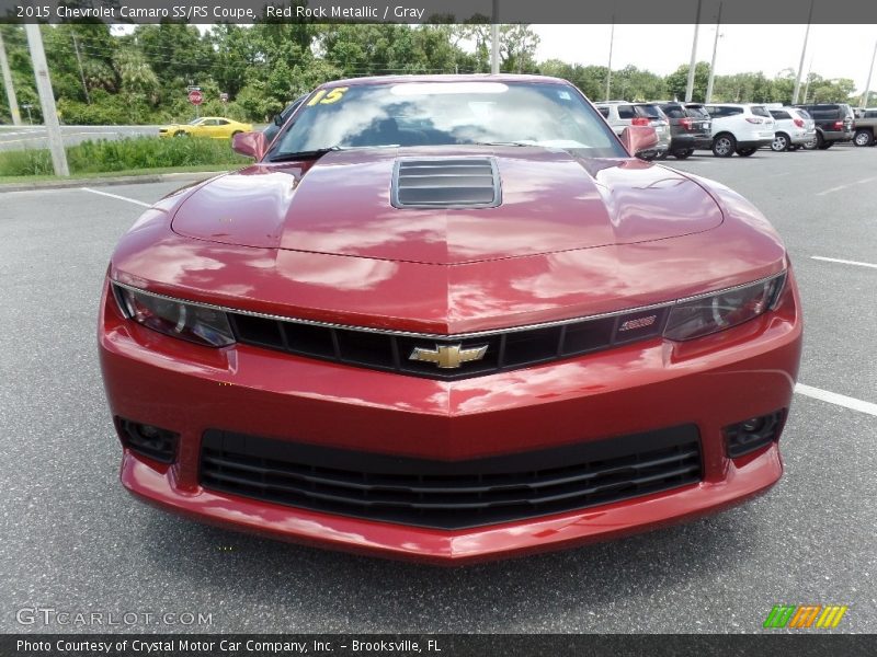 Red Rock Metallic / Gray 2015 Chevrolet Camaro SS/RS Coupe