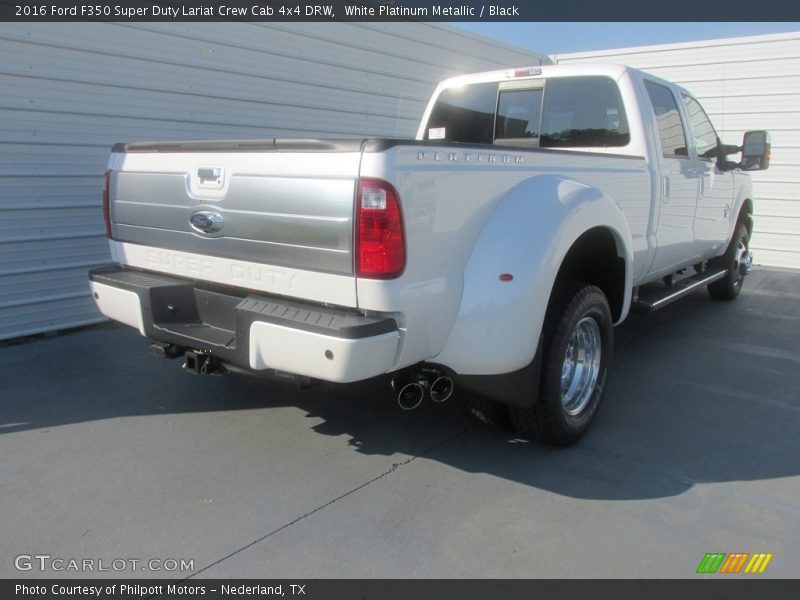 White Platinum Metallic / Black 2016 Ford F350 Super Duty Lariat Crew Cab 4x4 DRW