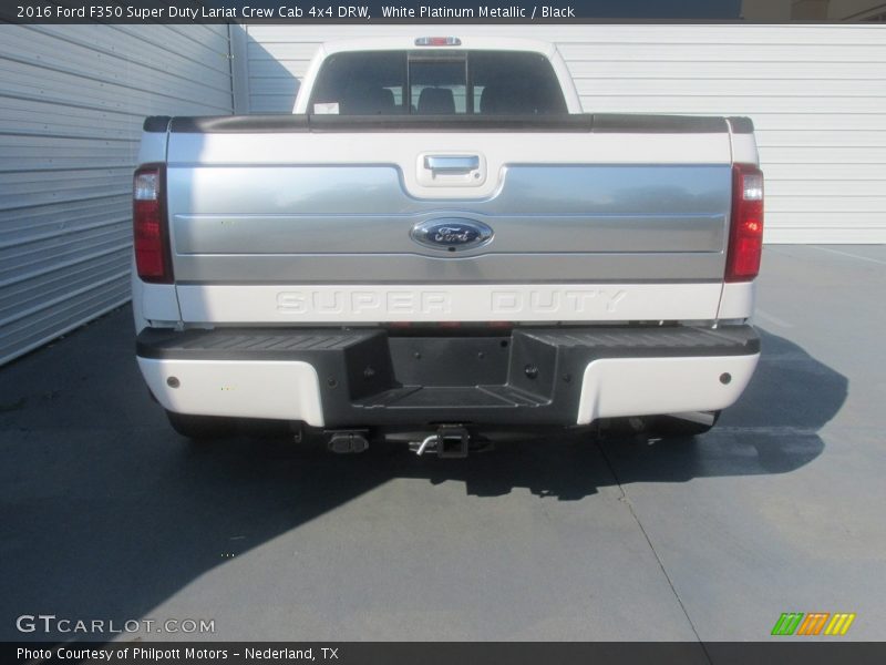 White Platinum Metallic / Black 2016 Ford F350 Super Duty Lariat Crew Cab 4x4 DRW