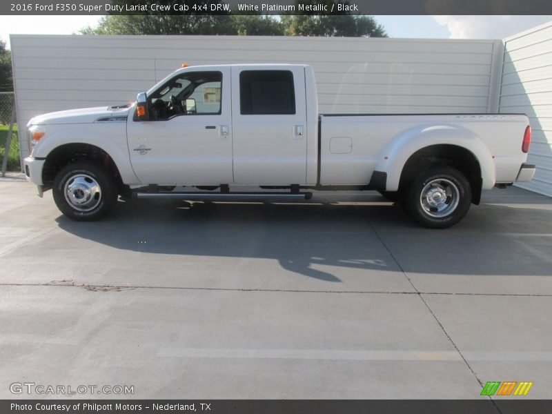 White Platinum Metallic / Black 2016 Ford F350 Super Duty Lariat Crew Cab 4x4 DRW