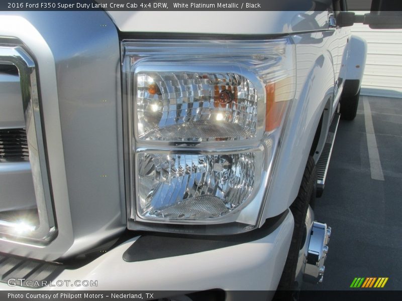 White Platinum Metallic / Black 2016 Ford F350 Super Duty Lariat Crew Cab 4x4 DRW