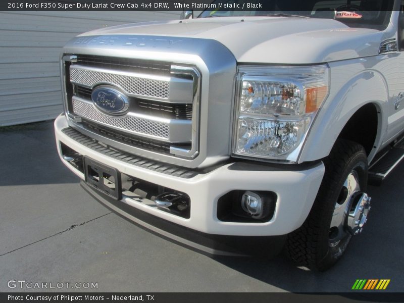 White Platinum Metallic / Black 2016 Ford F350 Super Duty Lariat Crew Cab 4x4 DRW