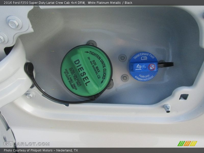 White Platinum Metallic / Black 2016 Ford F350 Super Duty Lariat Crew Cab 4x4 DRW