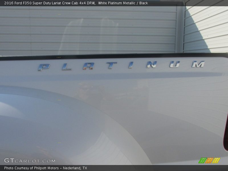 White Platinum Metallic / Black 2016 Ford F350 Super Duty Lariat Crew Cab 4x4 DRW