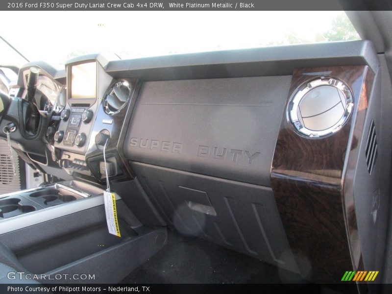 White Platinum Metallic / Black 2016 Ford F350 Super Duty Lariat Crew Cab 4x4 DRW