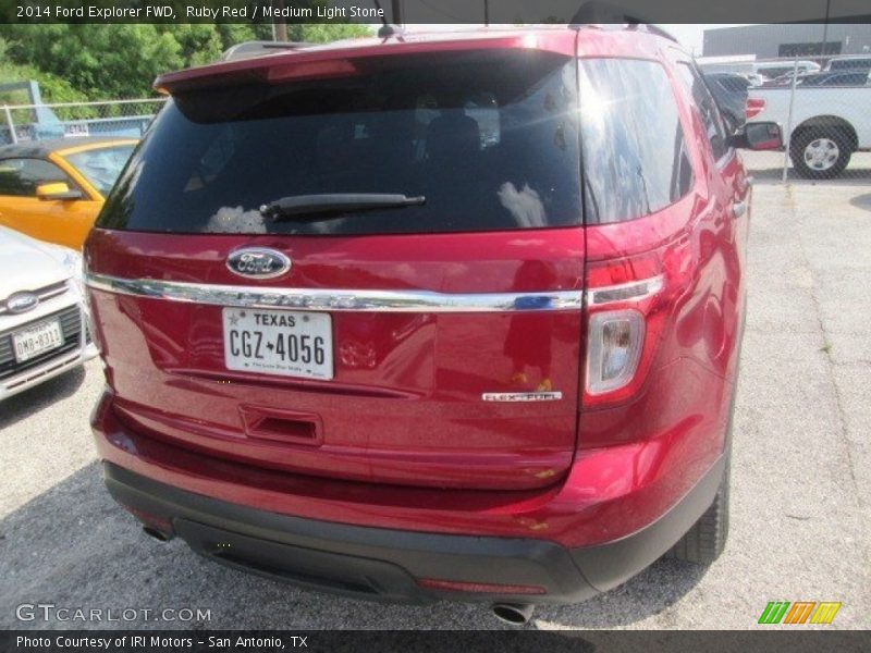 Ruby Red / Medium Light Stone 2014 Ford Explorer FWD