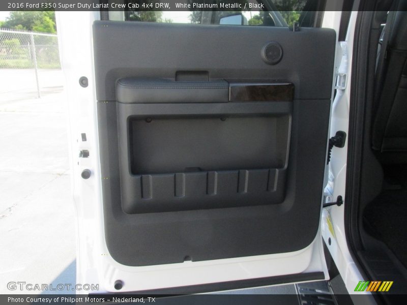 White Platinum Metallic / Black 2016 Ford F350 Super Duty Lariat Crew Cab 4x4 DRW