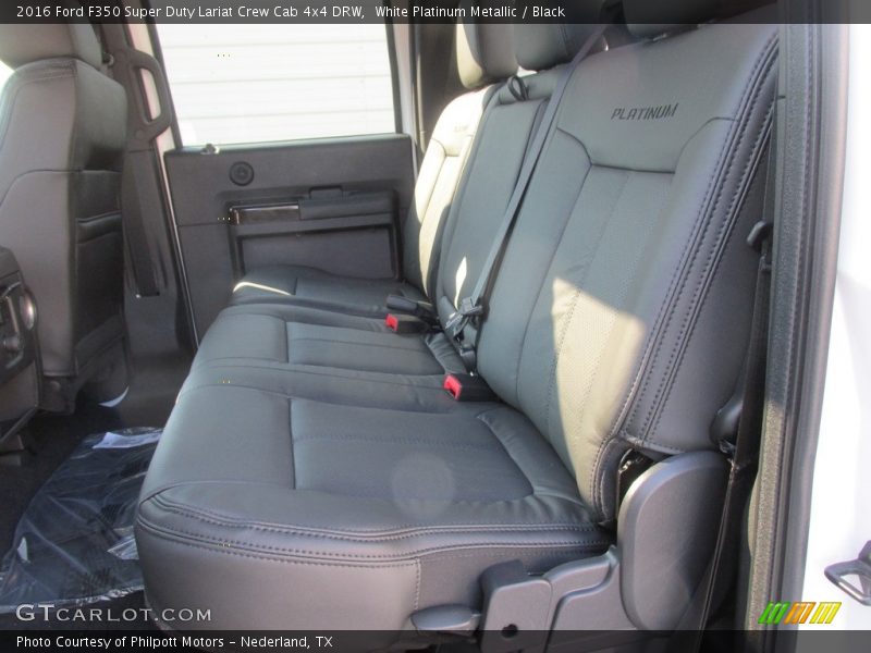 White Platinum Metallic / Black 2016 Ford F350 Super Duty Lariat Crew Cab 4x4 DRW