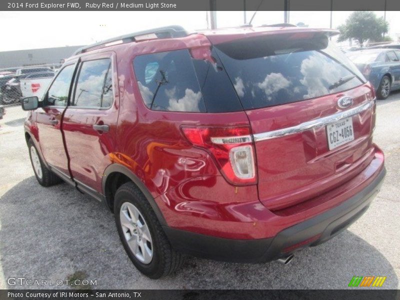 Ruby Red / Medium Light Stone 2014 Ford Explorer FWD